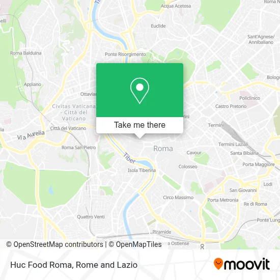 Huc Food Roma map