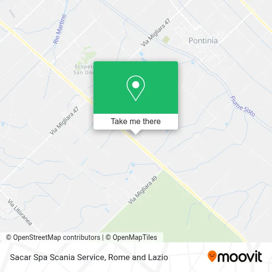 Sacar Spa Scania Service map