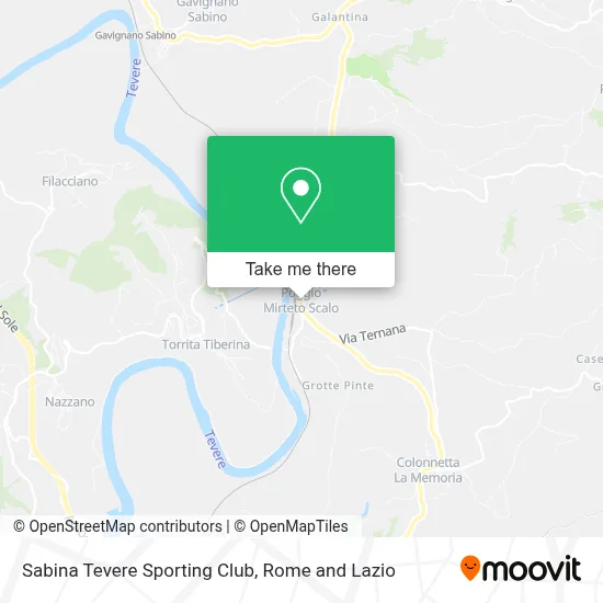 Sabina Tevere Sporting Club map