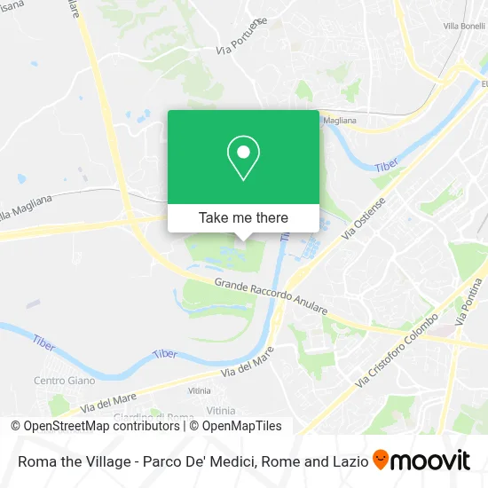 Roma the Village - Parco De' Medici map