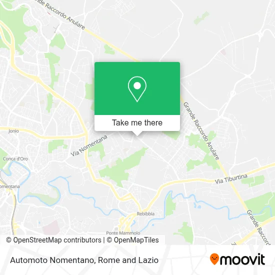 Automoto Nomentano map