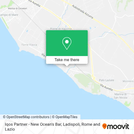 Iqos Partner - New Ocean's Bar, Ladispoli map