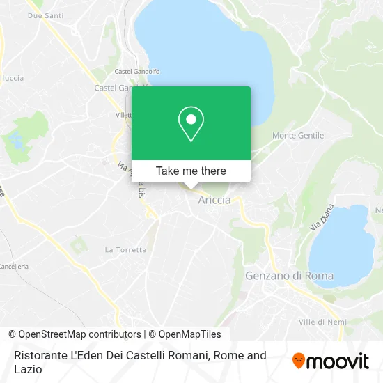 Ristorante L'Eden Dei Castelli Romani map