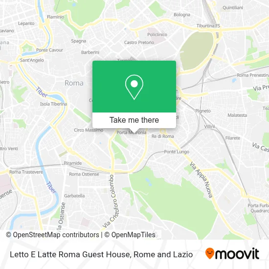 Letto E Latte Roma Guest House map