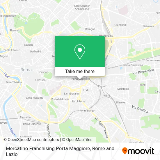Mercatino Franchising Porta Maggiore map