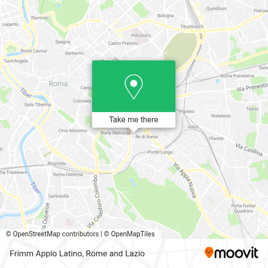 Frimm Appio Latino map