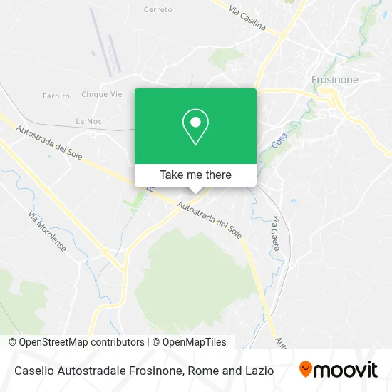 Casello Autostradale Frosinone map