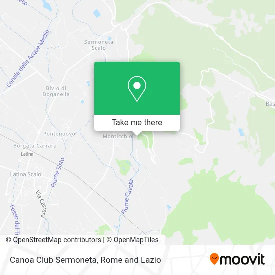 Canoa Club Sermoneta map
