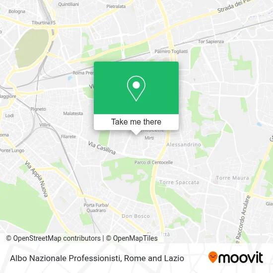 Albo Nazionale Professionisti map