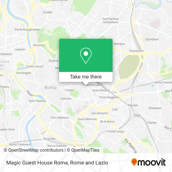 Magic Guest House Roma map