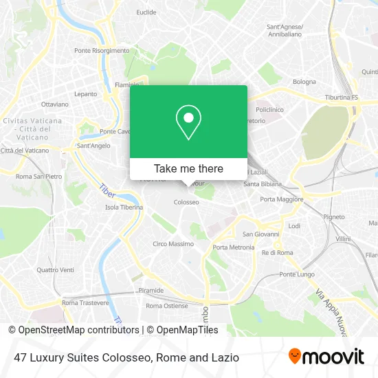 47 Luxury Suites Colosseo map
