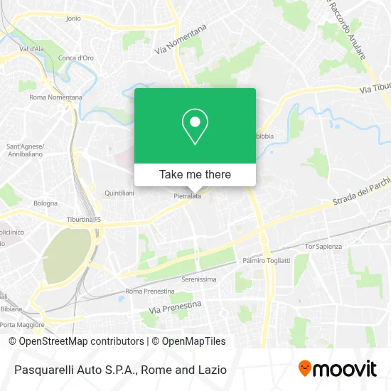Pasquarelli Auto S.P.A. map