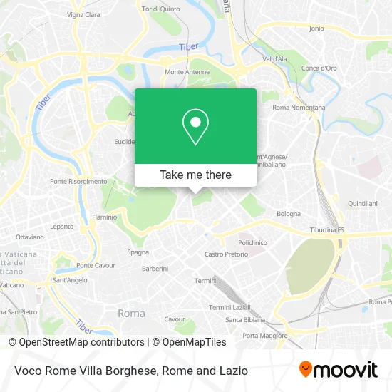 Voco Rome Villa Borghese map