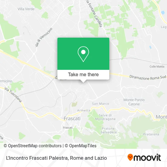 L'Incontro Frascati Palestra map