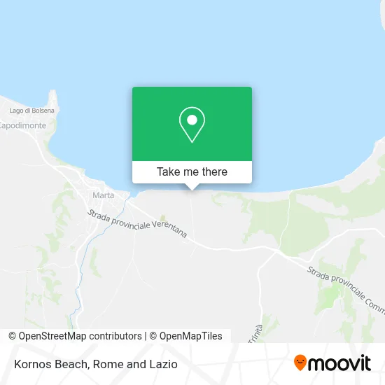 Kornos Beach map