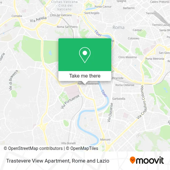 Trastevere View Apartment map