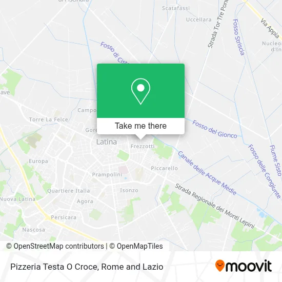 Pizzeria Testa O Croce map