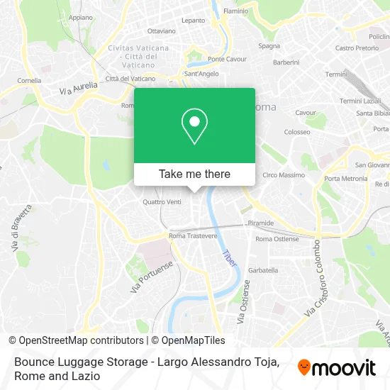 Bounce Luggage Storage - Largo Alessandro Toja map
