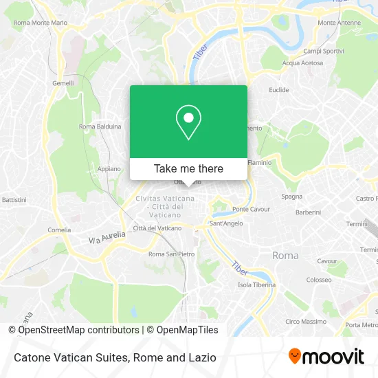 Catone Vatican Suites map