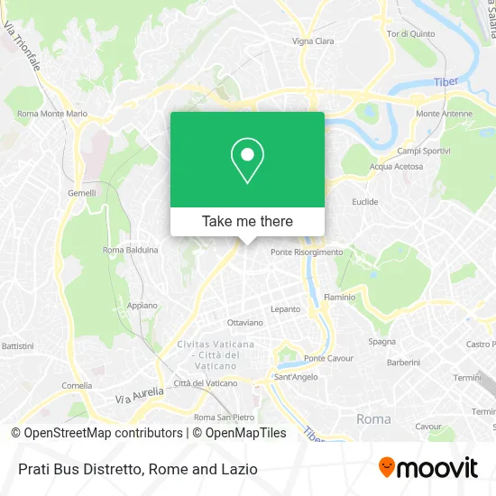 Prati Bus Distretto map