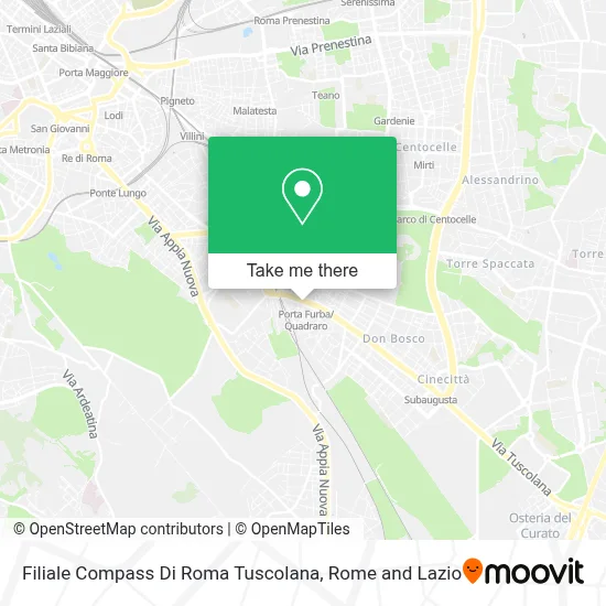 Filiale Compass Di Roma Tuscolana map