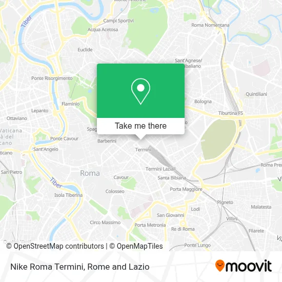 Nike Roma Termini map