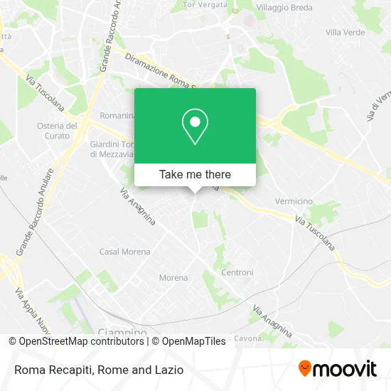 Roma Recapiti map