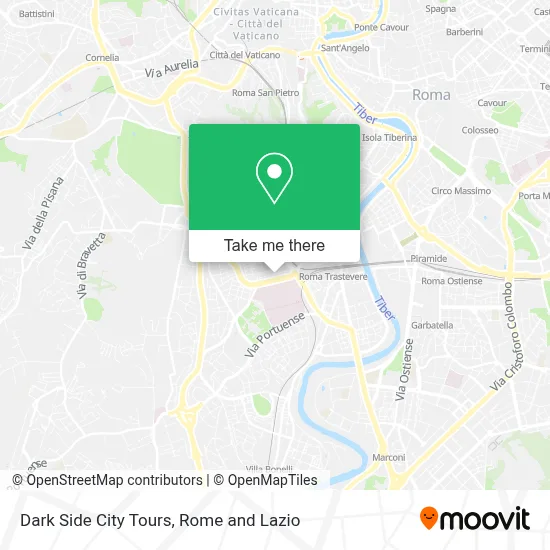 Dark Side City Tours map