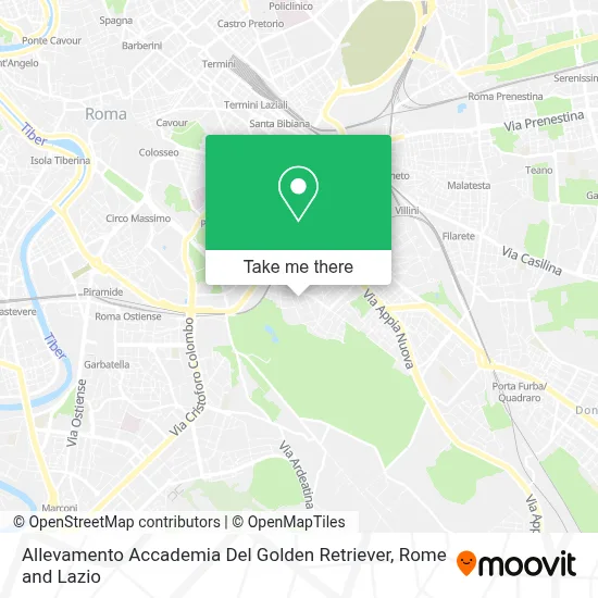 Allevamento Accademia Del Golden Retriever map