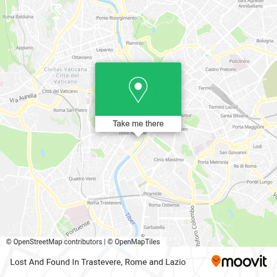 Lost And Found In Trastevere map