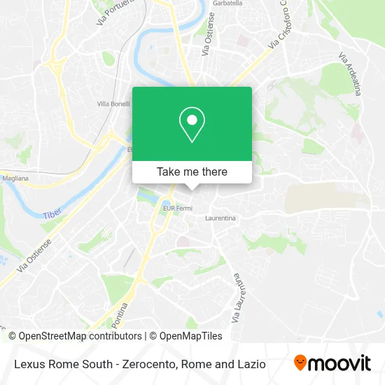 Lexus Rome South - Zerocento map
