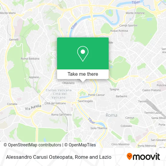 Alessandro Carusi Osteopata map