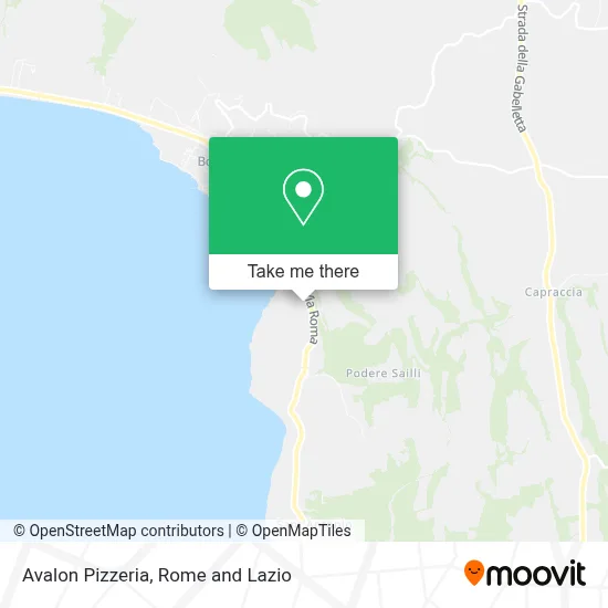 Avalon Pizzeria map