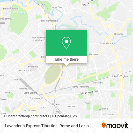 Lavanderia Express Tiburtina map