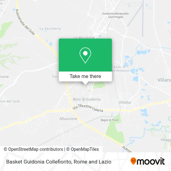 Basket Guidonia Collefiorito map