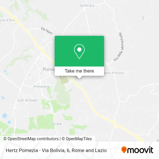 Hertz Pomezia - Via Bolivia, 6 map
