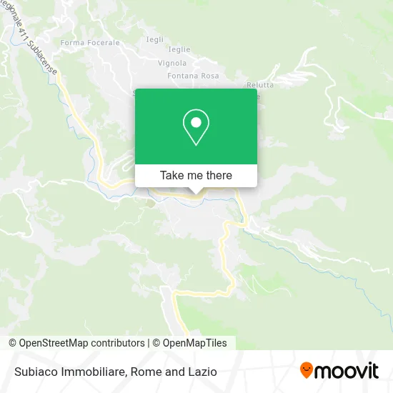 Subiaco Immobiliare map