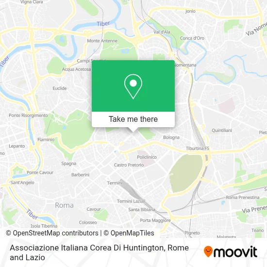 Associazione Italiana Corea Di Huntington map