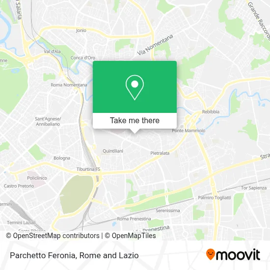 Parchetto Feronia map