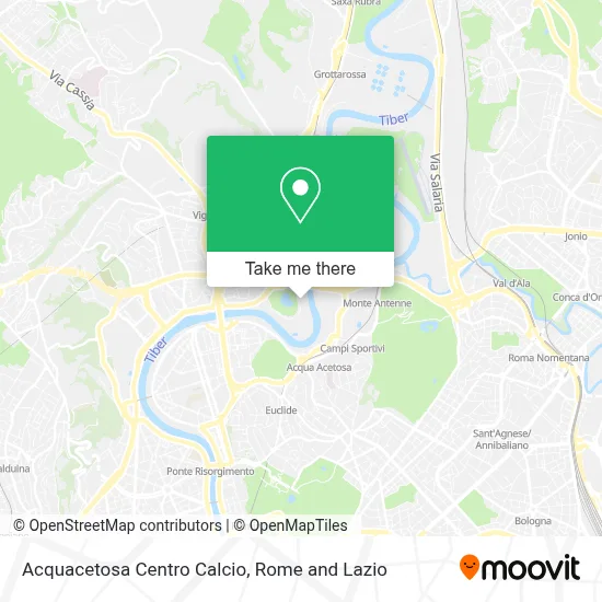 Acquacetosa Centro Calcio map
