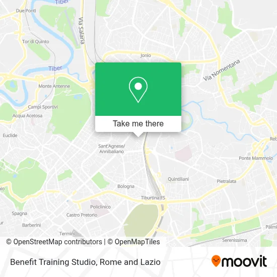 Benefit Training Studio map