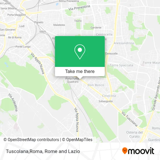 Tuscolana,Roma map