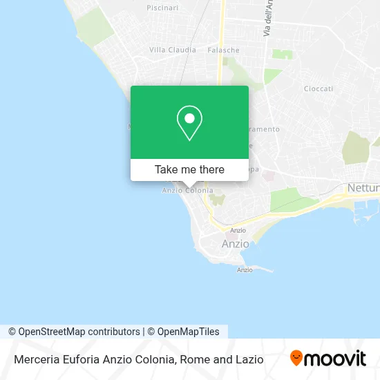 Merceria Euforia Anzio Colonia map
