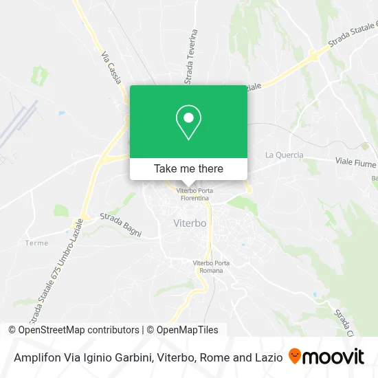 Amplifon Via Iginio Garbini, Viterbo map