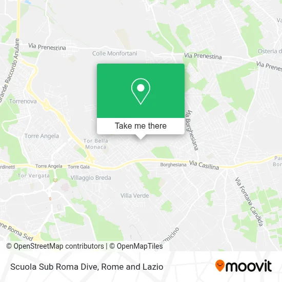 Scuola Sub Roma Dive map