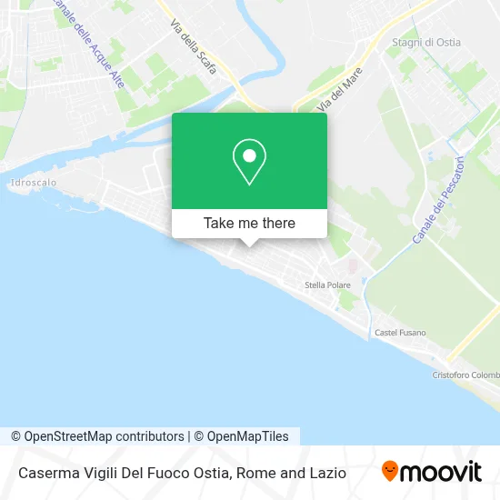 Caserma Vigili Del Fuoco Ostia map