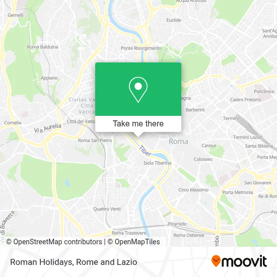 Roman Holidays map