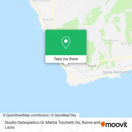 Studio Osteopatico Dr Mattia Turchetti Do map