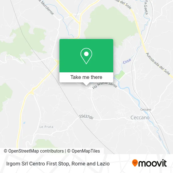 Irgom Srl Centro First Stop map