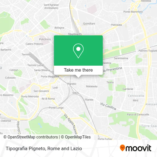 Tipografia Pigneto map